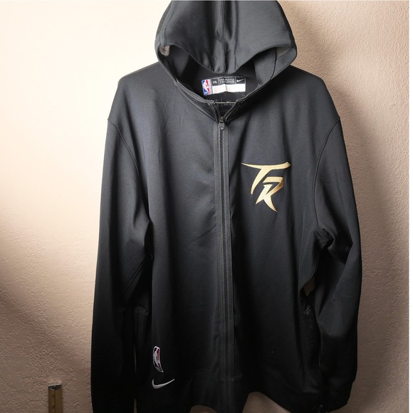 Nike NBA Toronto Raptors Showtime Full Zip Hoodie Black Gold Mens XXL Dri-FIT